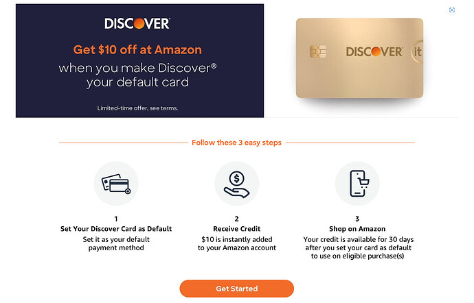 discover 10 off promo page