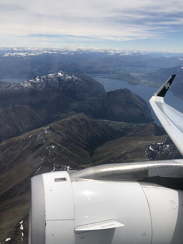 Flight ZQN to CHC near Queenstown